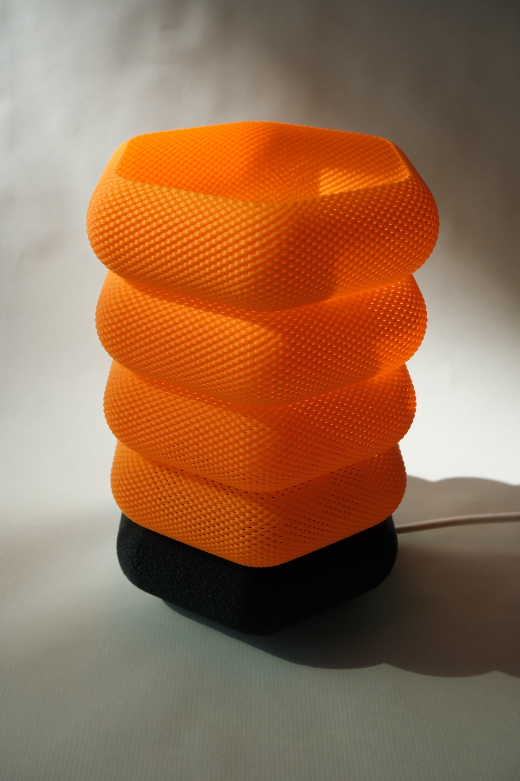 Orange Nobu3D lamp in daylight